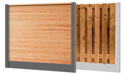 Hout beton schuttingen