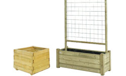 Houten plantenbakken