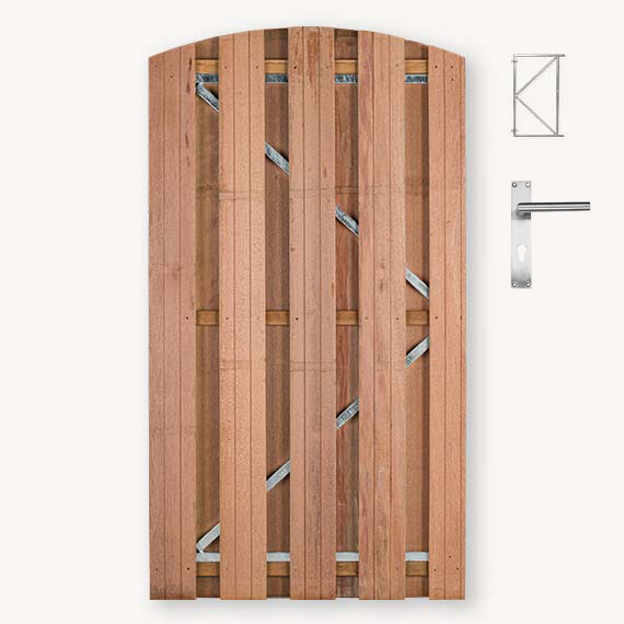 Toogdeur Solide hardhout | gem. doorkijk | verzinkt frame