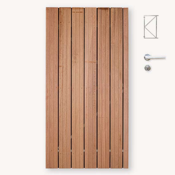 Tuindeur Solide hardhout | geen doorkijk | verzinkt frame