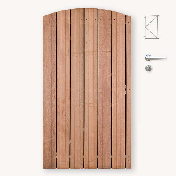 Toogdeur Privacy hardhout | geen doorkijk | verzinkt frame