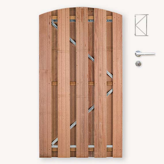 Toogdeur Solide hardhout | gem. doorkijk | verzinkt frame
