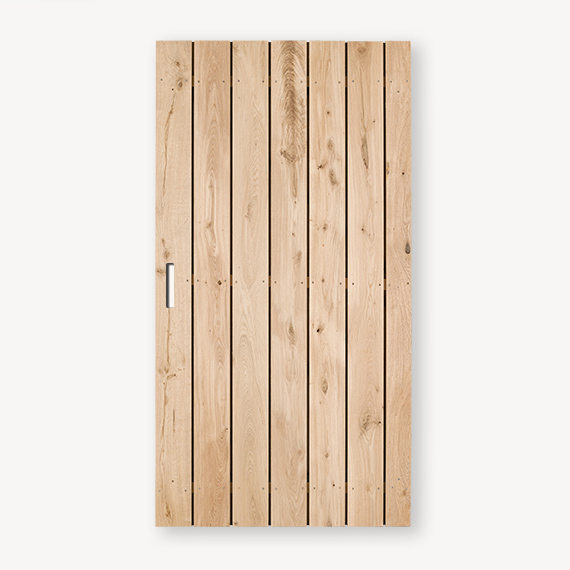 Tuindeur Privacy eiken | geen doorkijk | zwart frame