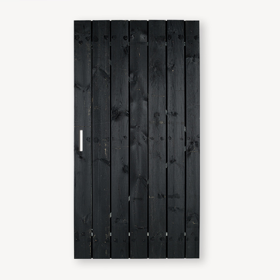 Tuindeur Privacy zwart grenen geen doorkijk | verzinkt frame