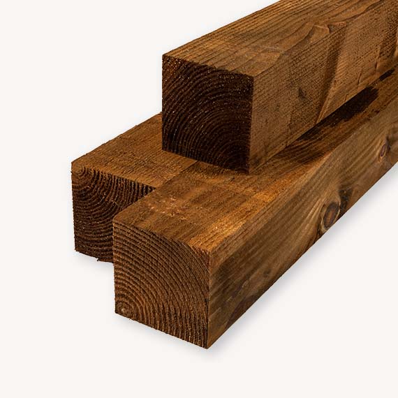 Douglas paal | ruw | bruin | 15x15 cm