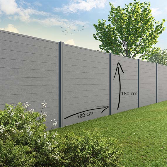 Velufence schutting composiet | Duofuse stone grey