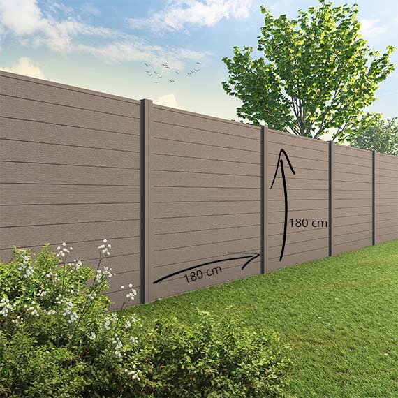 Velufence schutting composiet | Duofuse wengé brown