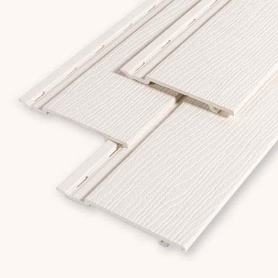 Kunststof gevelbekleding | classic sponning | creme wit
