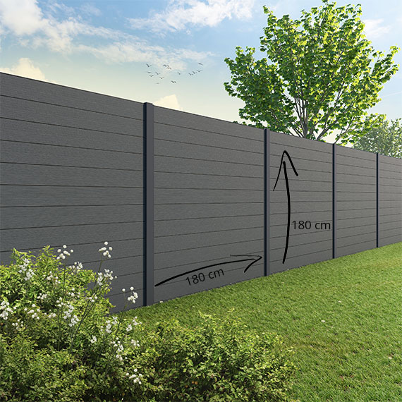 Velufence composiet schutting | Duofuse graphite black