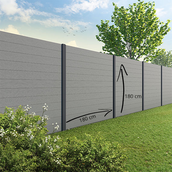 Velufence composiet schutting | Duofuse stone grey