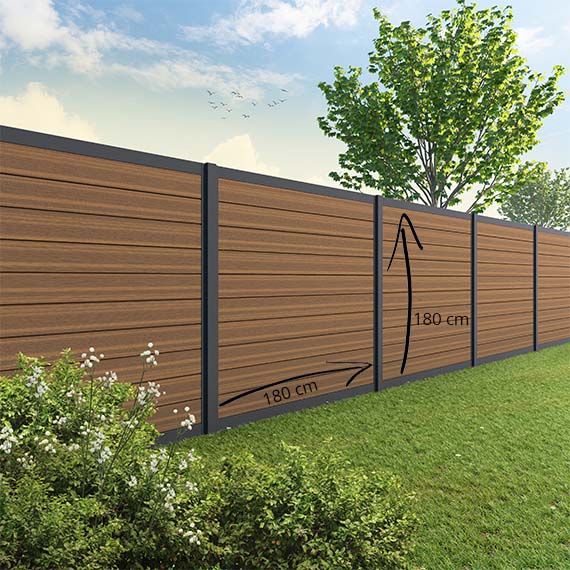 Velufence composiet schutting | Fiberdeck teak brown