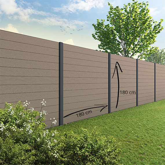 Velufence composiet schutting | Duofuse wengé brown