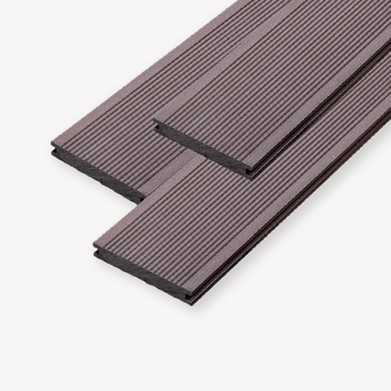 Composiet vlonderplank Duofuse | massief | wengé brown | 14 cm