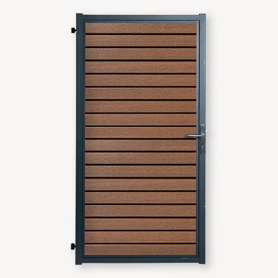 Tuindeur composiet Velufence | ipé brown triple