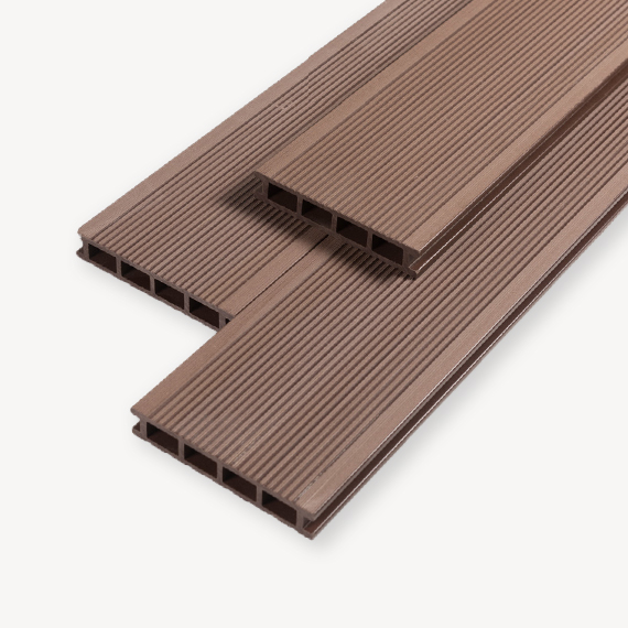 Duofuse vlonderplank Ribbel | Tropical Brown | 16,2 cm