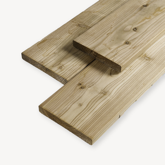 Douglas vlonderplank | groen geïmpregneerd | 19,5 cm