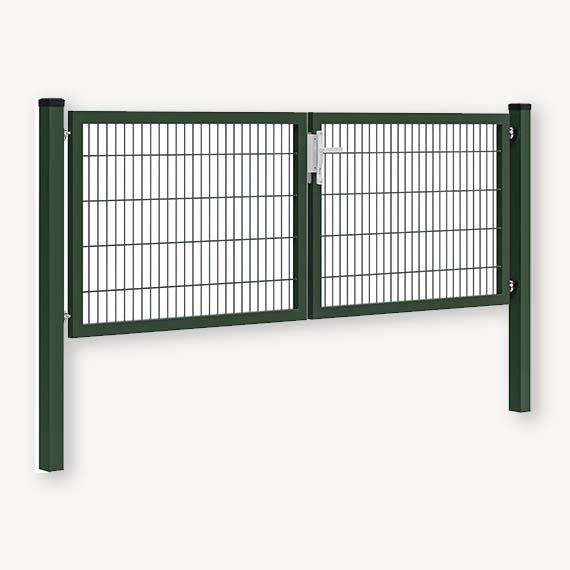 Dubbelstaafmat dubbele poort groen