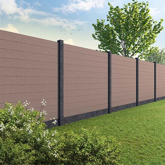 Tuinscherm Velufence | tropical brown | betonpalen