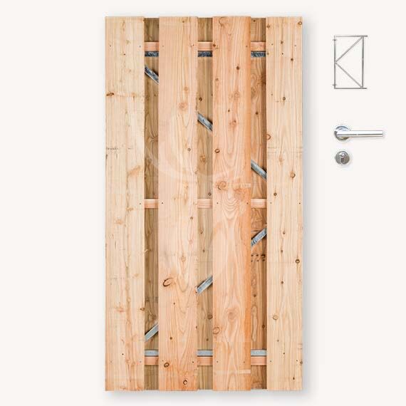 Tuindeur Solide douglas breed | gem. doorkijk | verzinkt frame