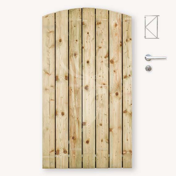 Toogdeur Privacy grenen | geen doorkijk | verzinkt frame