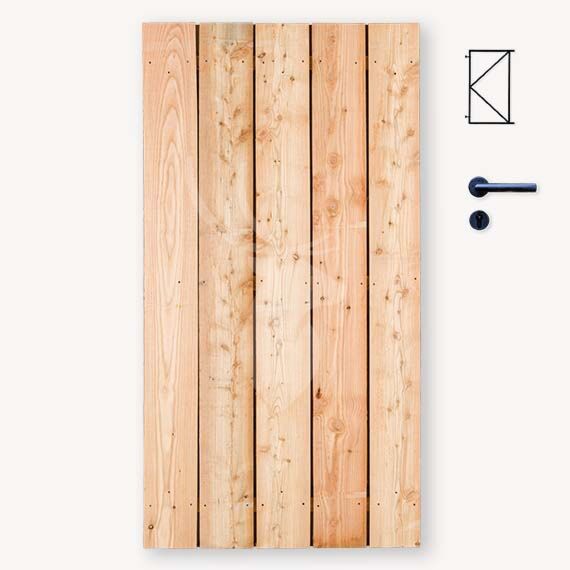 Tuindeur Privacy douglas breed | geen doorkijk | zwart frame