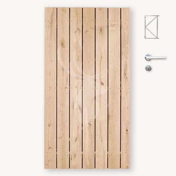 Tuindeur Solide eiken | geen doorkijk | verzinkt frame