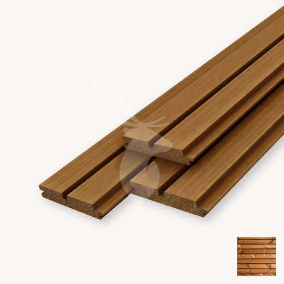 Thermowood vuren double | 2,5x14 cm