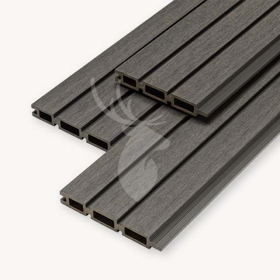 Fiberdeck composiet rabatdeel triple | dark grey