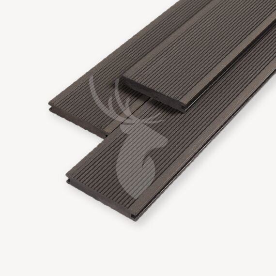 Composiet vlonderplank Duofuse | Ribbel | Graphite black | 14 cm