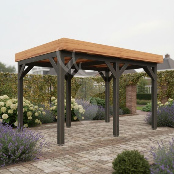 Douglas overkapping Gardvik XL1 | zwart douglas | 447x305 cm