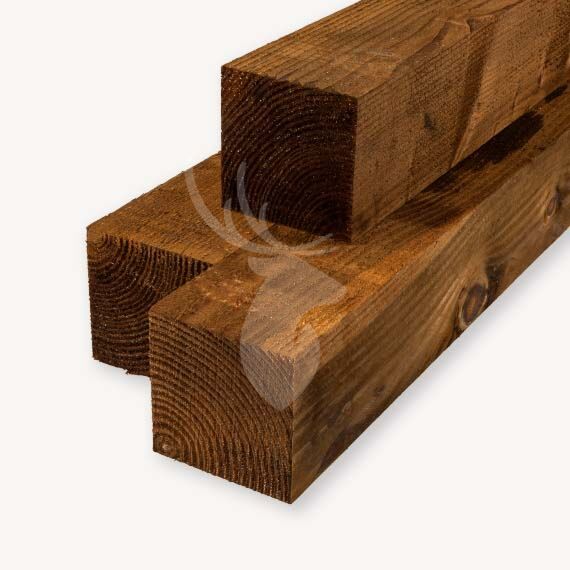 Douglas paal | ruw | bruin | 12x12 cm