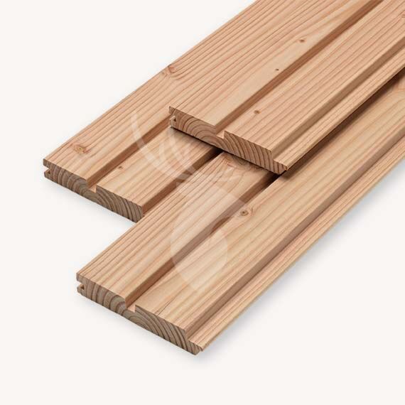 Douglas plank | dubbel rhombus profiel | 2,8x14,5 cm