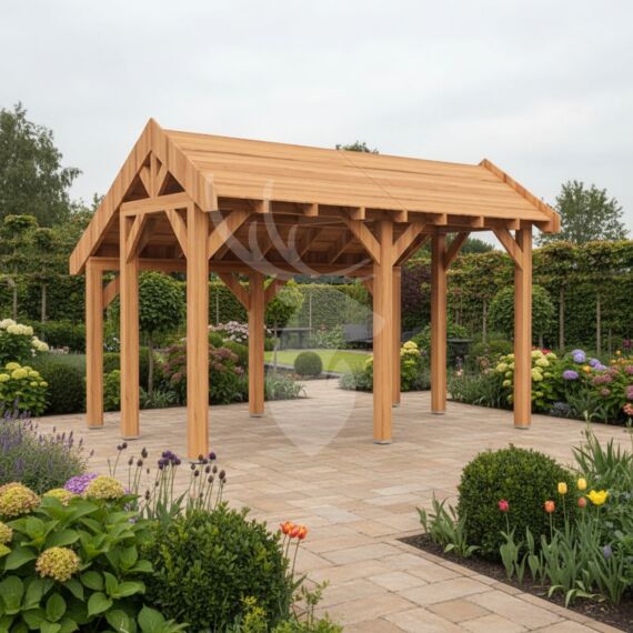 Douglas kapschuur Norheim XL1 | douglas blank geïmpregneerd | 447x344 cm