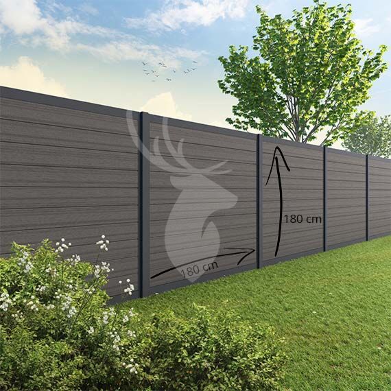 Velufence composiet schutting | Fiberdeck dark grey