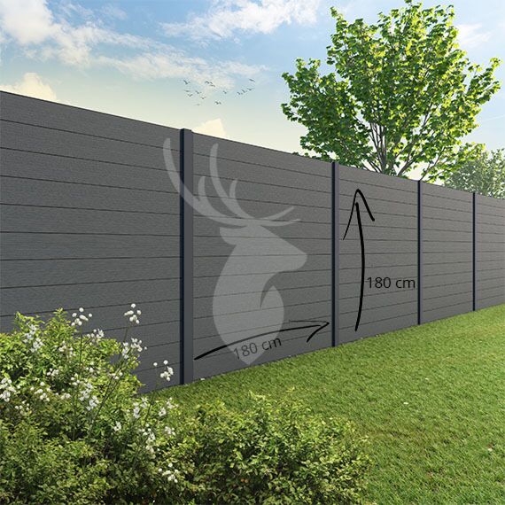 Velufence composiet schutting | Duofuse graphite black