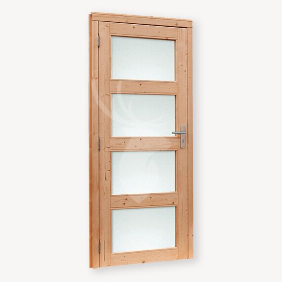 Tuinhuis deur melkglas