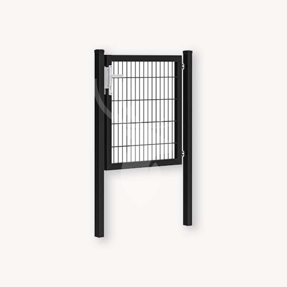 Dubbelstaafmat poort zwart
