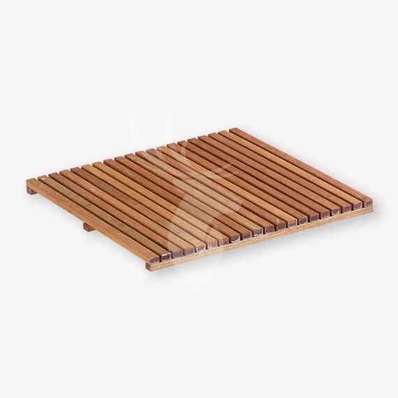 Vlondertegel | 50x50 cm | hardhout | smalle plank