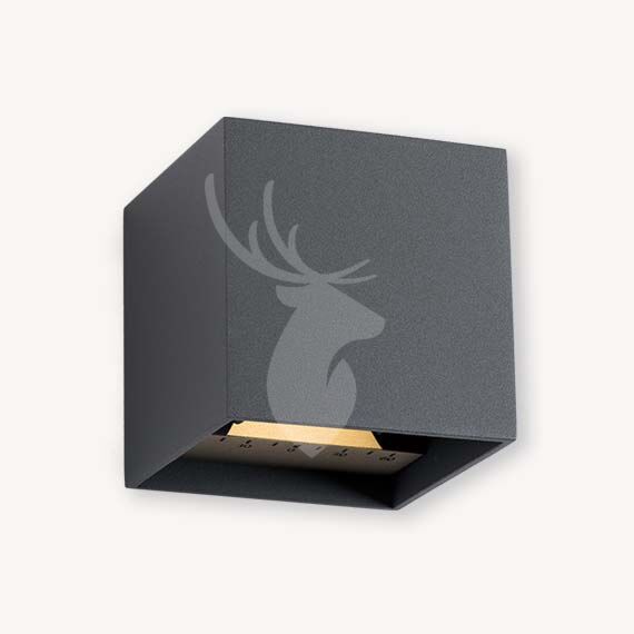 Wandlamp Marte antraciet