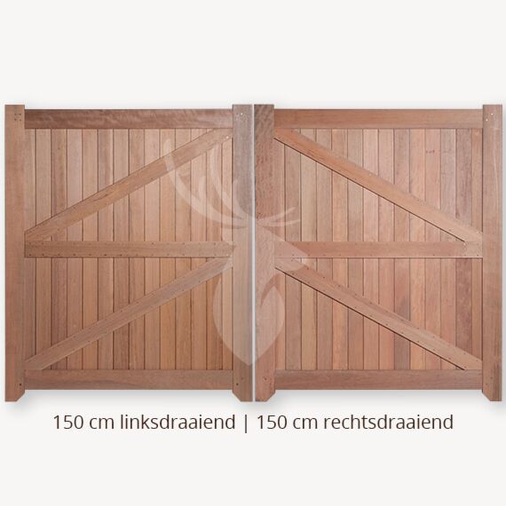 technisch semester leeftijd Dichte poort | Dubbele deuren | 150 cm | 150 cm | Vandentop Tuinhout