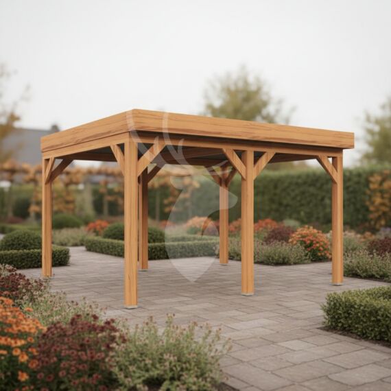 Douglas overkapping Gardvik XXL1 | douglas blank onbehandeld | 447x405 cm