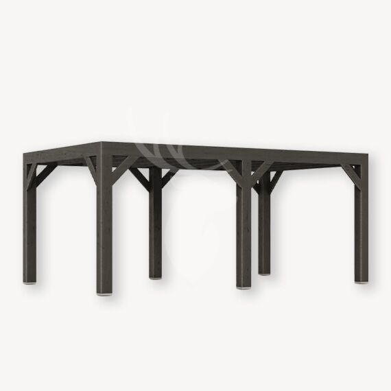 Douglas overkapping Vantinge XL2 | zwart douglas | 557x350 cm