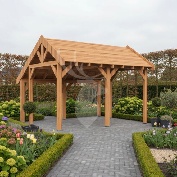 Douglas kapschuur Norheim XXL1 | douglas blank geïmpregneerd | 447x444 cm