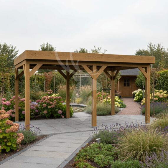 Douglas overkapping Gardvik XL2 | douglas groen geïmpregneerd | 547x305 cm