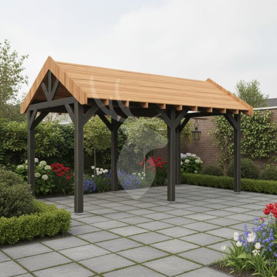 Douglas zadeldak Sallinge XL2 | douglas zwart | 547x344 cm