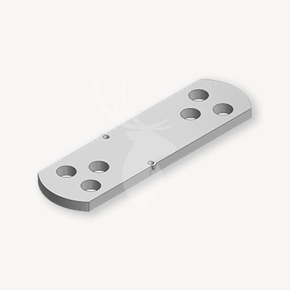 Aslon koppelstuk aluminum onderligger 2,5x3,5 cm