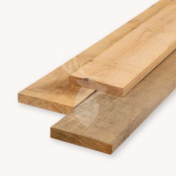 band krullen Tactiel gevoel Eiken plank | ruw | 2x15 cm | Vandentop Tuinhout