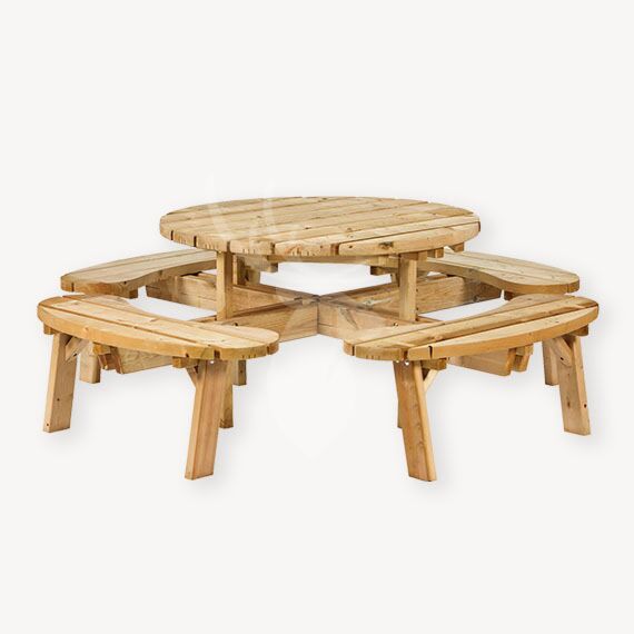 Verslinden Kust Verbeelding Ronde picknicktafel Barneveld | Vandentop Tuinhout