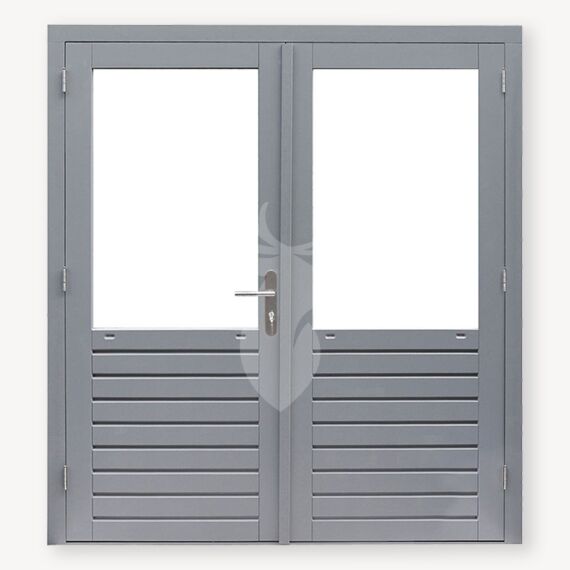 Schuurdeur dubbel met glas