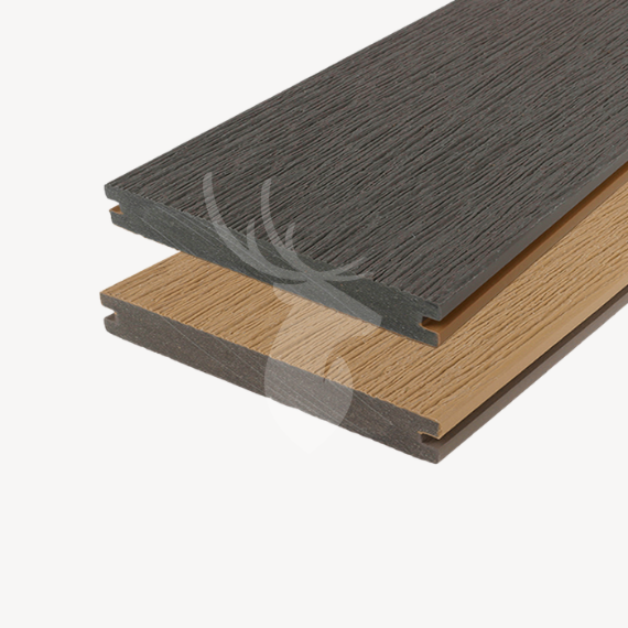 Fiberdeck vlonderplank Vintage | Lunar Grey/Cedar | 21 cm 